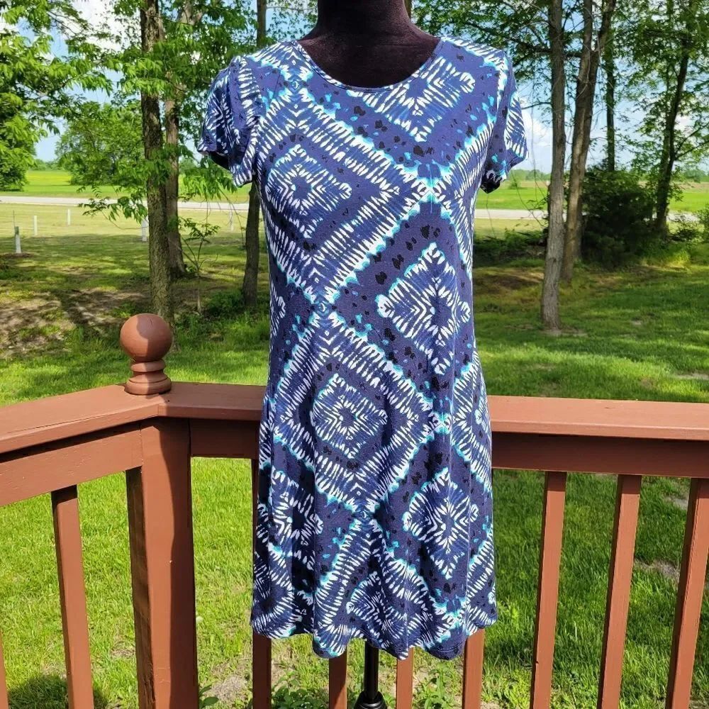 U-Knit Ladies Summer Casual Short Sleeve Flip Flop Missy Dress, Small